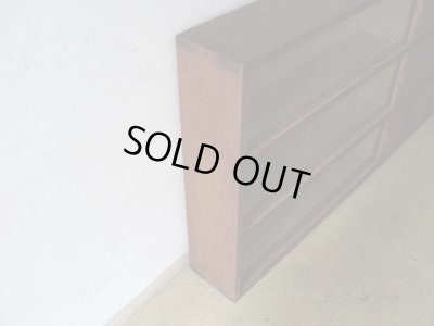 画像4: アンティーク 横長 ガラス戸棚 収納棚