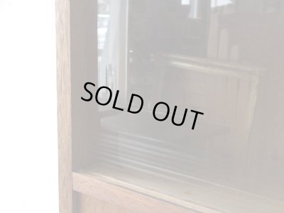 画像17: アンティーク 横長 ガラス戸棚 収納棚