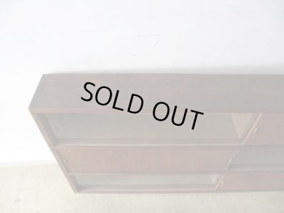 画像11: アンティーク 横長 ガラス戸棚 収納棚