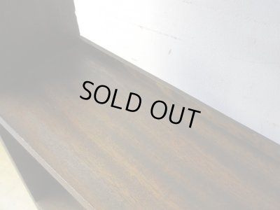 画像12: アンティーク 深い木味 ラワン無垢材の楔本棚 ブックシェルフ