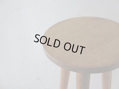 画像5: ヴィンテージ ナラ材 3本脚の花台 フラワースタンド