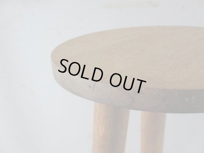 画像6: ヴィンテージ ナラ材 3本脚の花台 フラワースタンド