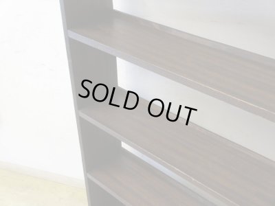 画像6: アンティーク 深い木味 ラワン無垢材の楔本棚 ブックシェルフ