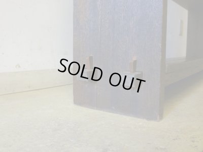 画像16: アンティーク 深い木味 ラワン無垢材の楔本棚 ブックシェルフ