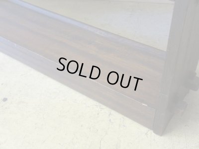 画像17: アンティーク 深い木味 ラワン無垢材の楔本棚 ブックシェルフ