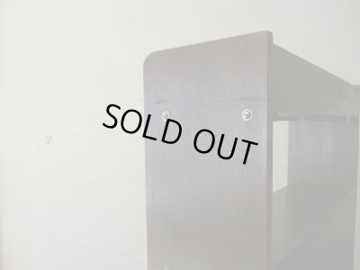 画像8: アンティーク ラワン無垢材の本棚 茶