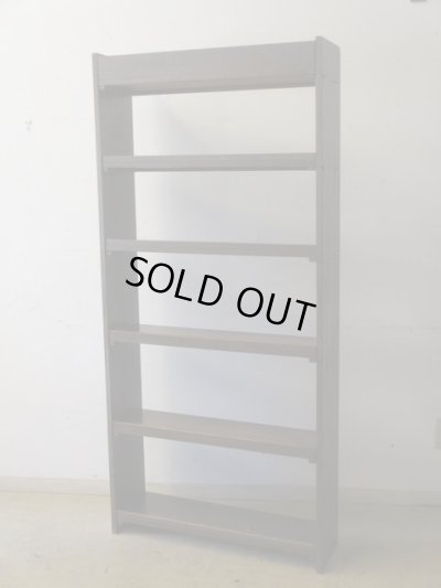 画像4: アンティーク ラワン無垢材の本棚 茶