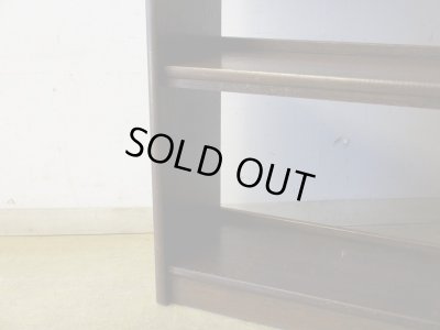 画像12: アンティーク ラワン無垢材の本棚 茶