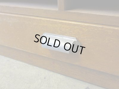 画像10: アンティーク 引出し付 木製書類棚 カルテケース