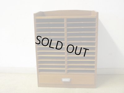 画像2: アンティーク 引出し付 木製書類棚 カルテケース