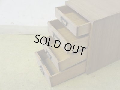 画像5: アンティーク 乾いた木肌の4杯小引出し