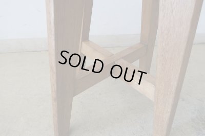 画像10: アンティーク 木味良い丸椅子 スツール (1)