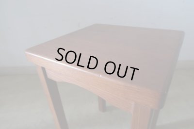 画像9: ヴィンテージ チーク材の小さな花台