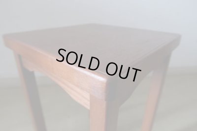 画像8: ヴィンテージ チーク材の小さな花台