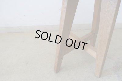 画像9: アンティーク 木味良い丸椅子 スツール (1)