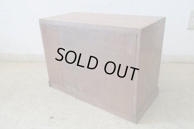 画像10: アンティーク ナラ材のスライド式ガラス戸ケース