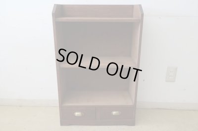 画像2: アンティーク ラワン材の収納棚