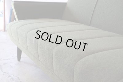 画像6: ヴィンテージ グリーンの三人掛けソファ 3P