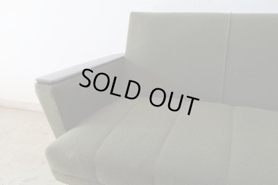 画像14: ヴィンテージ グリーンの三人掛けソファ 3P