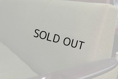 画像13: ヴィンテージ グリーンの三人掛けソファ 3P