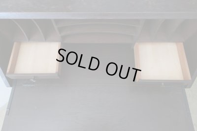 画像9: ヴィンテージ オーク材のライティングビューロー