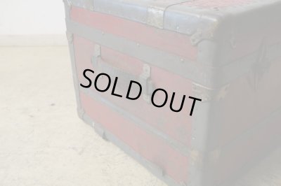 画像9: アンティーク トランク 赤 松屋