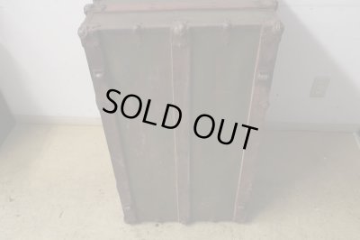 画像16: アンティーク 大型トランク 船箱 グリーン