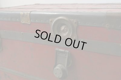 画像8: アンティーク トランク 赤 松屋