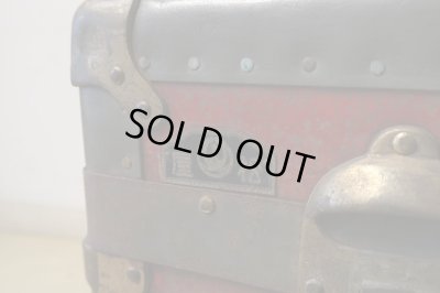 画像4: アンティーク トランク 赤 松屋