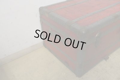 画像7: アンティーク トランク 赤 松屋