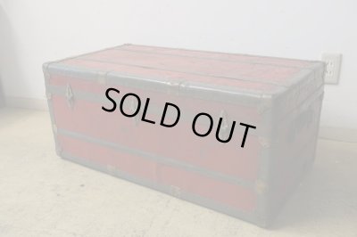 画像3: アンティーク トランク 赤 松屋