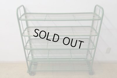 画像3: ヴィンテージ キャスター付のアイアンシェルフ ラック