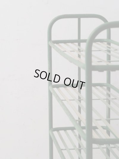 画像2: ヴィンテージ キャスター付のアイアンシェルフ ラック