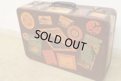 画像2: ヴィンテージ 古い三越のトランク ブラウン