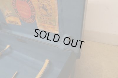 画像15: ヴィンテージ 古い三越のトランク ネイビー