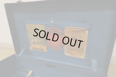 画像14: ヴィンテージ 古い三越のトランク ネイビー