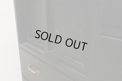 画像10: アンティーク 黒く塗られた5杯引出し