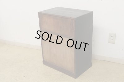 画像6: アンティーク 黒く塗られた5杯引出し