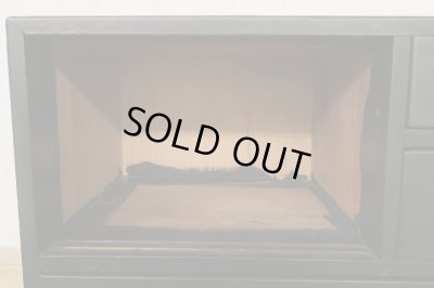 画像8: アンティーク 黒く塗られた5杯引出し