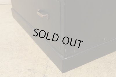 画像11: アンティーク 黒く塗られた5杯引出し