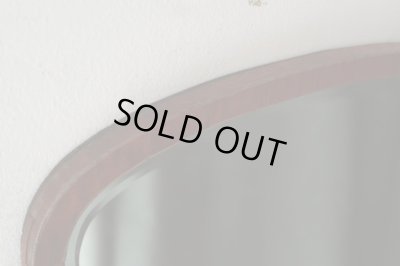 画像5: アンティーク 桜の突板フレームのミラー 鏡