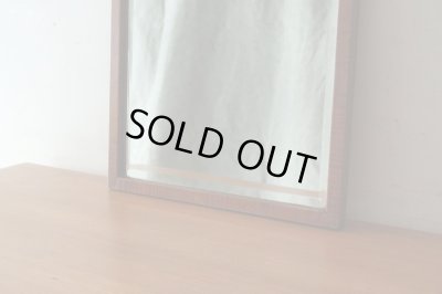 画像6: アンティーク 桜の突板フレームのミラー 鏡