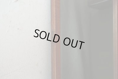 画像9: アンティーク 桜の突板フレームのミラー 鏡