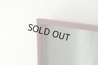 画像2: 北欧デザイン 古い チーク材フレームの壁掛けミラー 鏡