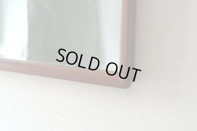 画像4: 北欧デザイン 古い チーク材フレームの壁掛けミラー 鏡