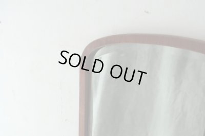 画像2: アンティーク 桜の突板フレームのミラー 鏡