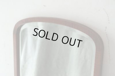 画像3: アンティーク 桜の突板フレームのミラー 鏡