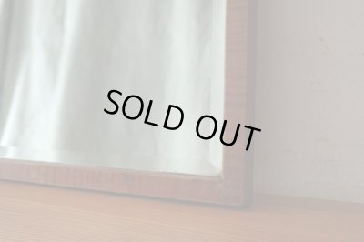 画像7: アンティーク 桜の突板フレームのミラー 鏡