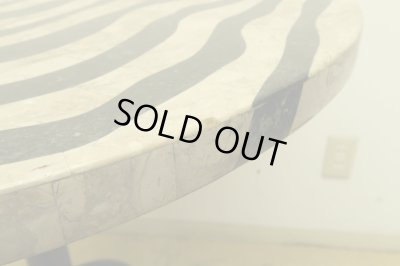 画像5: 古い ゼブラ柄のラウンドテーブル