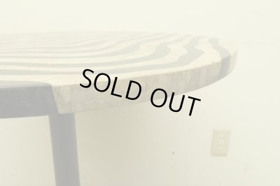 画像4: 古い ゼブラ柄のラウンドテーブル